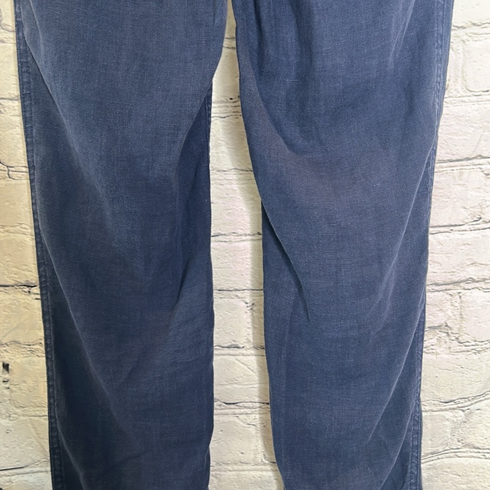Lilly Pulitzer Navy Blue Elastic Waistband Linen Pants Size X-Small - Picture 9 of 10